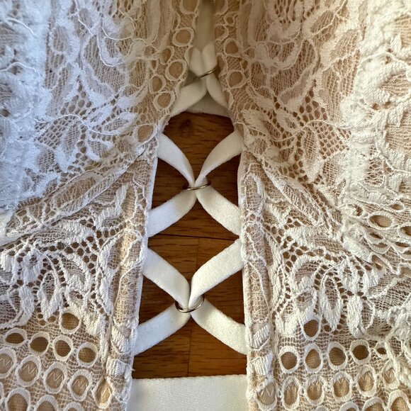 Cacique Multi-way Boost Bra Corset Style White Lace Bra Size 42 DDD - Picture 4 of 12